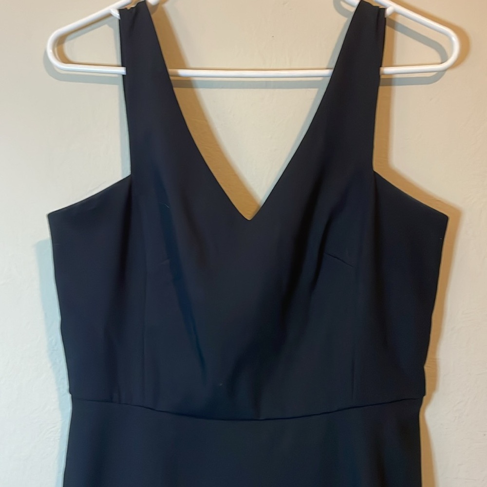 Loft dress. Black v-neck with square back. Size 4. - Picture 3 of 5